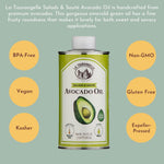 La Tourangelle 16.9 Fl Oz all-natural avocado oil for salads, fruit, fish, or vegetables with buttery flavor