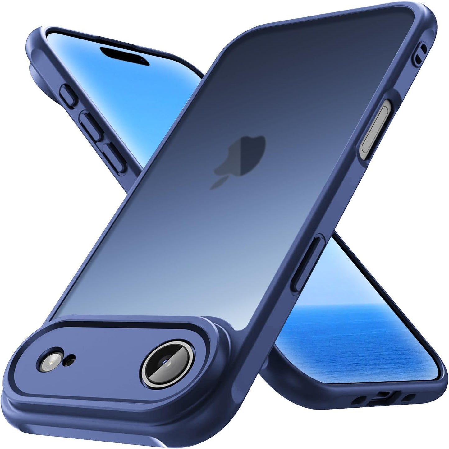 for iPhone Air Case, Thin Anti-Scratch PC Matte Translucent Back & Flexible TPU Shockproof Protection Phone Cover case for Apple iphoneAir 6.5" (Black)