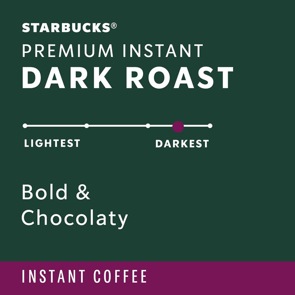 starbucks premium instant dark roast arabisca coffee three 3.17 oz tins