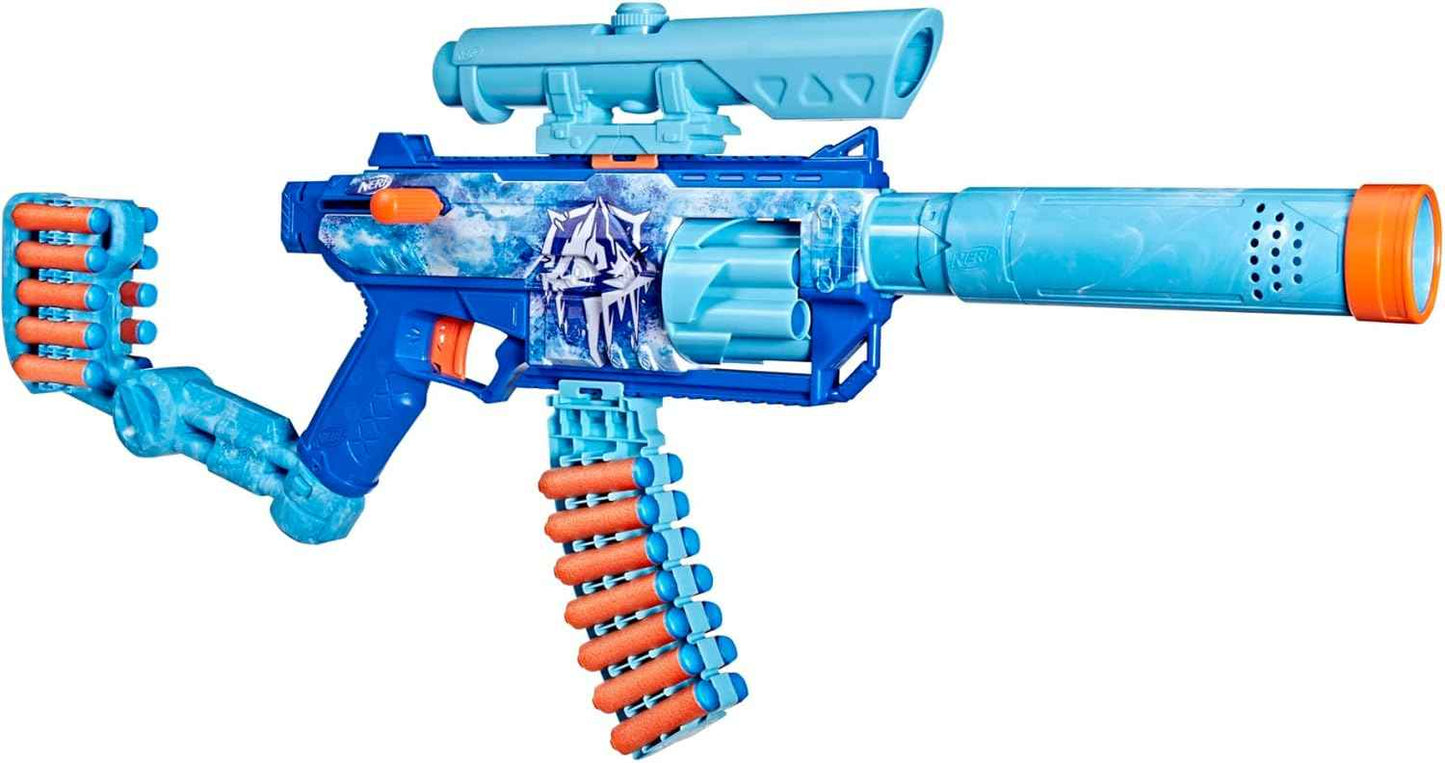 Nerf Loadout FrostFusion Blaster, 4 Interchangeable Attachment Accessories, 30 Nerf N1 Darts, Kids Outdoor Toys, Ages 8+ (Amazon Exclusive)