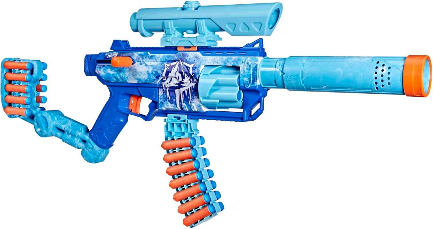 Nerf Loadout FrostFusion Blaster, 4 Interchangeable Attachment Accessories, 30 Nerf N1 Darts, Kids Outdoor Toys, Ages 8+ (Amazon Exclusive)