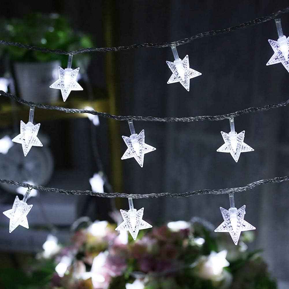 Twinkle Star 100 LED Star String Lights, 33FT Plug in Fairy String Lights Waterproof, Extendable for Indoor, Outdoor, Wedding Party, Christmas Tree, New Year, Ramadan, Garden Decoration, Warm White