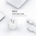 LUOATIP 3-Pack 2.1A 5V Dual Port Cube Power Adapter Plug Block for iPhone and Android Phones