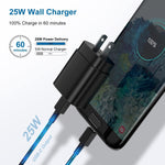 Type C Charger 2Pack 25W PD USBC Wall Charger for Samsung Galaxy Phones and Tablets