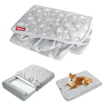 Lovely grey star print dog bed cover, 27x36 inches, waterproof and quilted, for dog/cat, easy to remove and wash