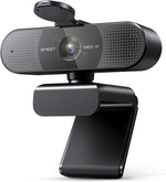 emeet c960 1080p webcam with 2 mics, 90° fov, usb type-a & a-to-c adapter, plug&play computer camera