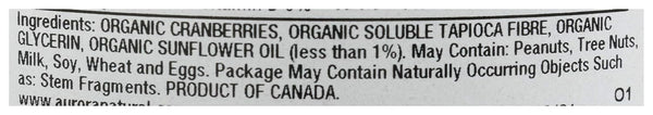 Aurora Products Organic Dried Cranberries 9 OZ Non-GMO Food Item