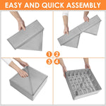 12 pack fabric drawer organizer with 116 cells for storage and closet organization