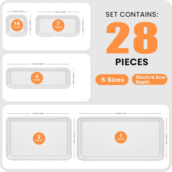 Drawer Organizer for Bathroom, Vanity, and Desk Drawers