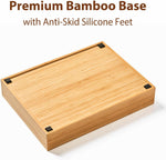 Bamboo Desk Drawer Organizer with Adjustable Dividers