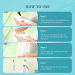 Laundry Stain Brush, Natural Soft Boar Bristles, Removes Tough Stains from Delicate Fabrics Like Knits, Cotton, and Linens, Gentle on Fabrics, No Damage