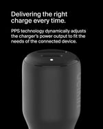 Belkin 42W Dual Port Fast Car Charger with USB-C and USB-A Ports