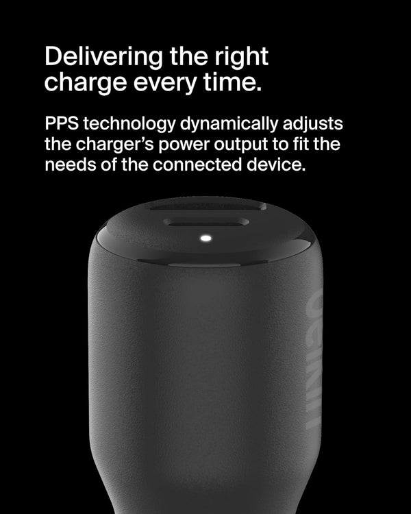 Belkin 42W Dual Port Fast Car Charger with USB-C and USB-A Ports