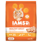 iams proactive health adult healthy dry cat food with chicken, 22 lb bag, veterinarian recommended