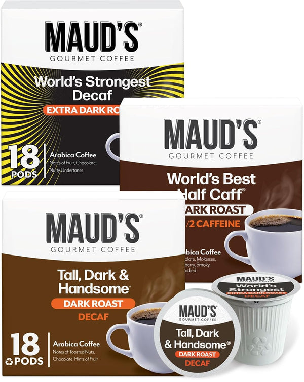 Maud's Half Caff Coffee Pods, 100 ct, Medium Roast Coffee in Single Serve Pods