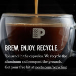 Peet's Coffee Dark Roast Espresso Capsules for Nespresso Original Machine 50 Count