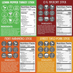 Righteous Felon Variety Meat Sticks, 24 Count, Individually Wrapped, Jerky Variety Pack