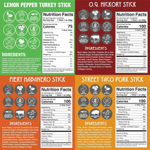 Righteous Felon Variety Meat Sticks, 100% Grass Fed Beef, Turkey & Pork, 10 Count