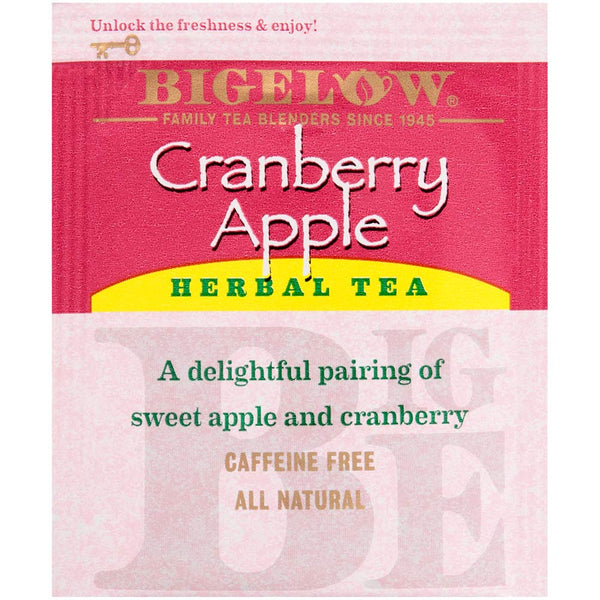 Bigelow Cranberry Apple Herbal Tea Bags 28-Count Box Pack of 1