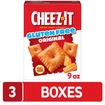 Cheez-It Baked Snack Crackers, Gluten Free, Lunch Snacks, Original (3 Boxes)