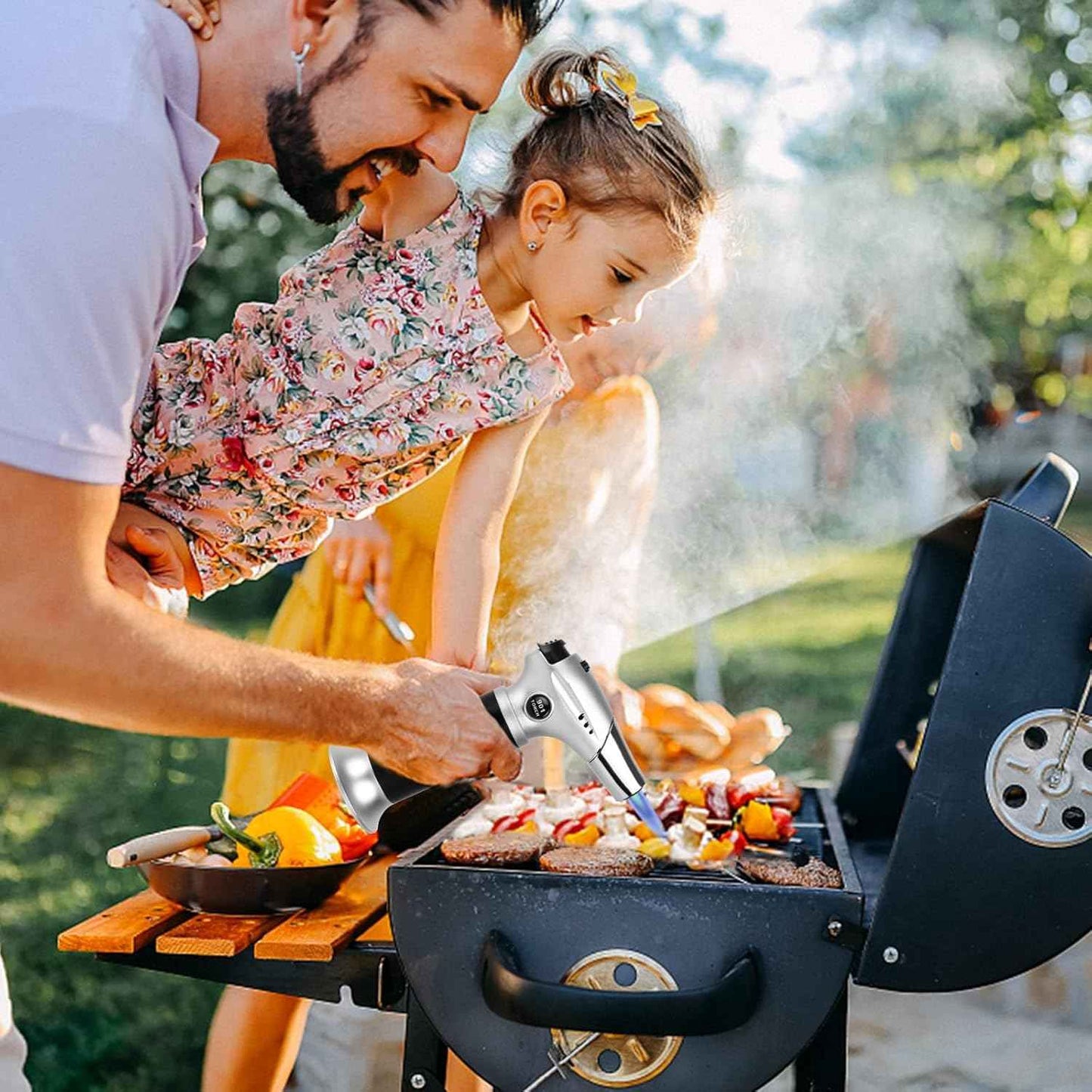 TBTEEK Butane Torch with Safety Lock & Adjustable Flame for Cooking, BBQ, Baking, Brulee, DIY Soldering