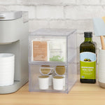 Stackable Clear Plastic Organizer Drawers for Cosmetics and Beauty Supplies