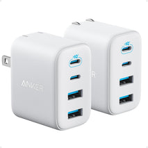 Anker Zolo USB C Charger Block,2-Pack Type C Charger Fast Charging with 50W Max Output,2 USB-C and 2 USB-A,Compact and Stable Design,for iPhone 17/16 Series,MacBook,iPad,Pixel,Galaxy,and More (White)