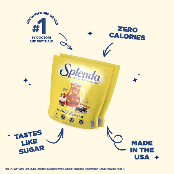 SPLENDA Zero Calorie Granulated Sugar Substitute, Resealable Twin Pack Bags, 25.22 Ounce, Keto and Diabetic Friendly