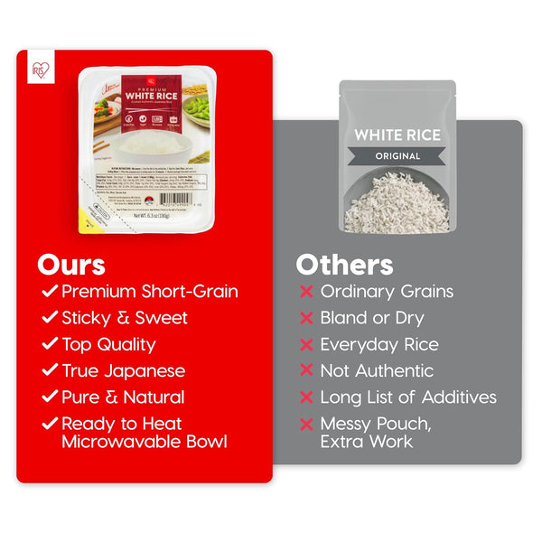 IRIS Instant White Rice (10 Pack), Ultra Premium Japanese Short Grain Sushi Sticky Rice
