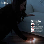LitThis Under Bed Lights Motion Sensor Patented 360° Motion Activated Night Light for Under Bed Light. – No Installation, Easily positioned, dimmable, auto on/Off.