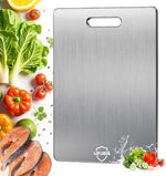 Titanium cutting board set of 3 for kitchen and outdoor use