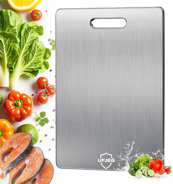 Titanium cutting board set of 3 for kitchen and outdoor use
