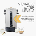 Homecraft 100-Cup Coffee Urn and Hot Beverage Dispenser with Dripless Faucet, Quick-Brewing, Stainless Steel