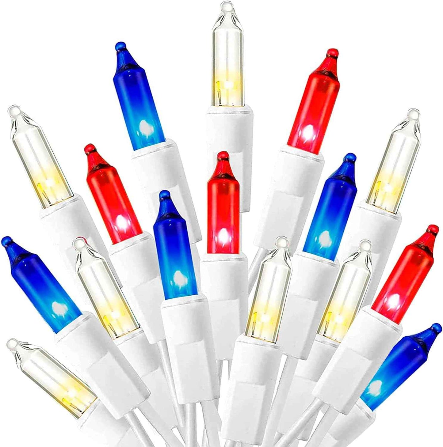 TW SHINE Warm White Christmas Lights Outdoor, 20FT 100 Count Incandescent Christmas Light Indoor, Waterproof Christmas Tree String Lights for Xmas Decorations