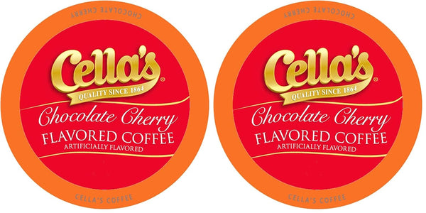 Cella's Chocolate Cherry Coffee Pods Compatible with Keurig K Cup Brewers