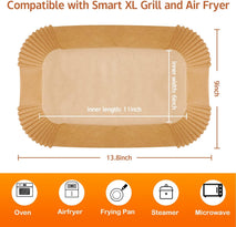 Ninja Smart XL Air Fryer Liners - 120 Pcs Disposable Parchment Paper Rectangular For Ninja Foodi Air Fryer Accessories