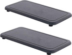 2 Pcs Water Absorbing Stone Trays, Kitchen/Bathroom Sink Soap Dish, Diatomite Tray Used for Hand Soap & Cosmetic Bottles in The Modern Home, 3.15" W x 8.7" L, White