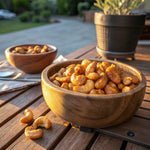 PLANTERS Deluxe Honey Roasted Whole Cashews: Sweet & Salty Snack, Plant-Based Protein, Crunchy Texture, Resealable Canister