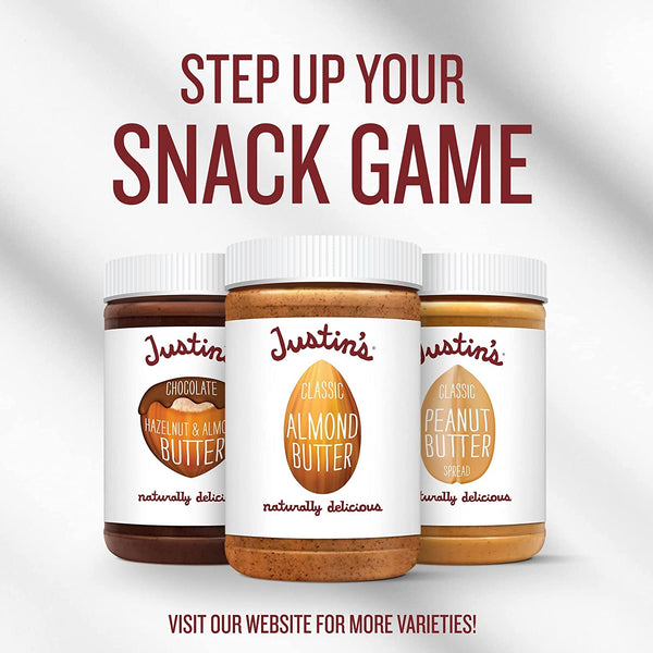 Justins Classic Almond Butter, Gluten-free, Non-GMO, Keto-friendly, 16 Ounce Jar, Pack of 1
