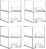 Clear Stackable Storage Drawers for Home Organization