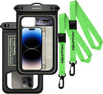 4 Pack 8.5“ Waterproof Cell Phone Pouch - Underwater Dry Bag Case Lanyard -Water Proof Clear Holder Protector for iPhone 17 16 Pro Max Plus Air Samsung Galaxy S25 Ultra Note for Beach Swimming