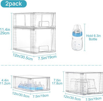Vtopmart Clear Stackable Storage Drawers for Kitchen and Bathroom Organization
