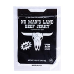 No Mans Land Slow-Dried Beef Jerky, Smoked & Seasoned Jerky Strips, High Protein, Low Carb Beef Snack, Gluten Free