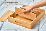Bamboo Kitchen Cabinet Organizer for Food Storage Container Lids