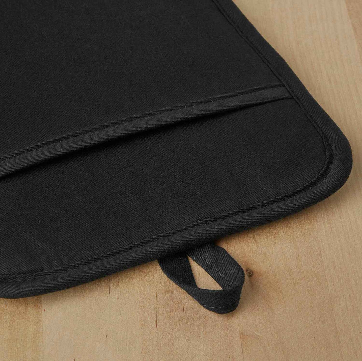 KitchenAid ribbed soft silicone pot holders 2-pack set heat resistant to 500f, matte black 7x9 inches