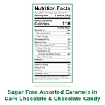 russell stover sugar free assorted caramels in chocolate, 15.3 oz. bag, made with stevia extract, no added sugar