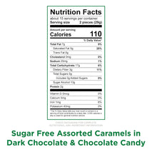 russell stover sugar free assorted caramels in chocolate, 15.3 oz. bag, made with stevia extract, no added sugar