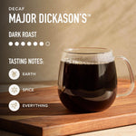 Peet's Coffee Decaf Major Dickason's Blend, Dark Roast Ground Coffee, 100% Arabica, 10.5 Ounce Bag