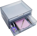 STORi STAX Plastic Stackable Organizer Drawers Set of 2 Clear Made in USA