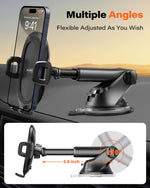 APPS2Car Car Phone Mount with Suction Cup, Universal Windshield Dashboard Holder with Sticky Gel Pad, Compatible with iPhone 17/16/15/14/13, Samsung, Most Smartphones